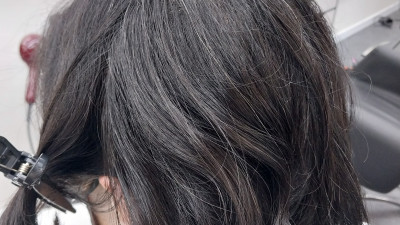 가발보브레슨후 첫보브컷트실습 ..