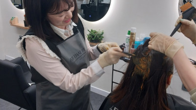 염색 웨이브스타일링